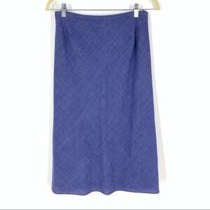 Vintage Y2K Blue Chambray Midi Skirt Small Danes